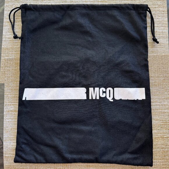 Alexander McQueen Black Graffiti Logo Dust Bag 14" W  x 17" L - Picture 1 of 4